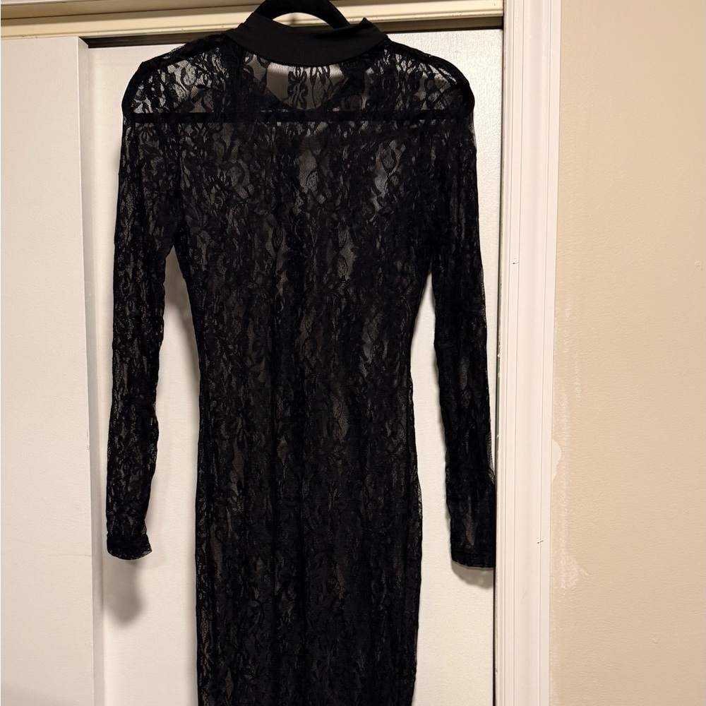 Elegant Black Lace Dress